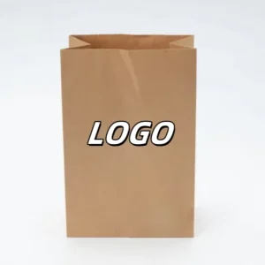 Customizable Logo 100% Recyclable Kraft Paper Bags Eco-Friendly for Household Use