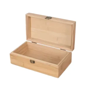 Customizable Logo Multi Size Plain Bamboo Wooden Storage Gift Box Lid Handmade Stamped Embossed Varnished Packing Usage