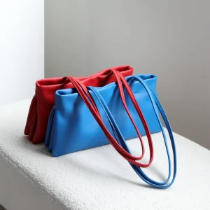 Customizable Soft Genuine Leather Women’s Shoulder Bag Simple Design Solid Color Versatile Underarm Bag for Women