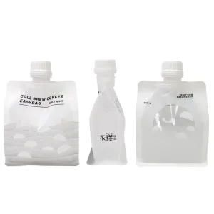 Customizable Stand Up Spout Pouch Plastic Bags MattPET NY PE Material Disposable Gravure Printed for Juice Milk