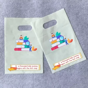 Customization Custom Die Cut Plastic Shopping Bag With Handle Big Thick Shopping Bags With Logo