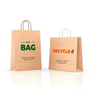 Customization Kraft Paper Bag Handbag Catering Takeout Doggy Bag Milk Tea Coffee Commercial Packaging Bag