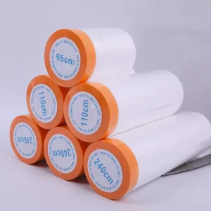 Customized Acrylic High Viscosity No Residue Sticky Pre-Taped Washi Paper PE Masking Film Disposable Car Painting Protection