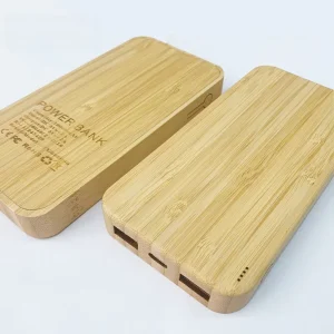 Customized Bamboo Power Supply Wireless Charging Wooden Power Bank Portable Portable Wood Mobile Power Supply Gifts
