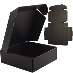 Customized Black Corrugated Board Gift Packaging Batch Customized Cardboard Boxes Recycled Materials Matt Lamination Embossing