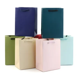 Customized Color Printed Logo Eco Friendly Recyclable Paperboard Bags Flexiloop Handle for Clothing Packaging Printing