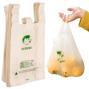 Customized Design Compostable 100% Biodegradable Plastic Retail Shopping Bag