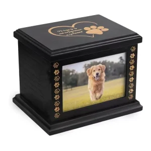 Customized Eco-Friendly Bamboo Modern Pet Ashes Urn Keepsake Cremation Funeral Box for Pets