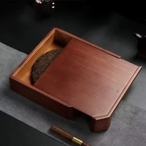 Customized Eco Friendly Multifunctional Timber Rectangle Tea Storage Box Natural Wood Multiple Layers Laser Printed Bamboo Craft