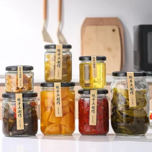 Customized Food Storage 1000ml Glass Jars Custom Glass Jars with Lids