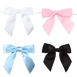 Customized High Quality 4cm Polyester Ribbon Bow for Birthday Halloween Christmas Holiday Gift Packaging Eco-Friendly