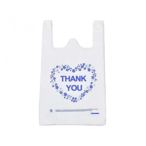 Customized Household Thickened Portable T shirt Plastic Shopping Bags