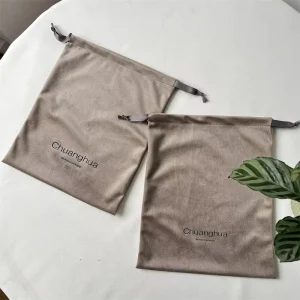 Customized Jewelry Pouch Custom Logo Size Handbag Dust Gift Packing Pouches Soft Velvet Drawstring Bags for Hair Dryer Cosmetics