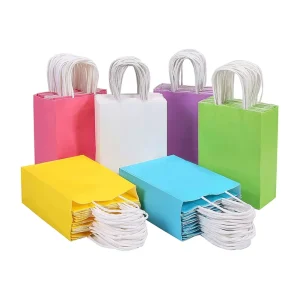 Customized Kraft Paper Bag Eco Disposable Food Packing Bag for Catering Business and Dessert Shop Daily Takeout Order Packaging