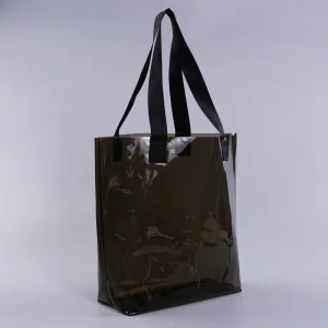 Customized Logo Color Clear PVC Shopping Bags PVC Tote Bag Transparent Bag Candy Color Handbag