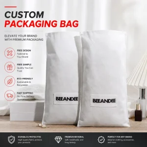 Customized Logo Custom Size Large Dust Bag Cotton Canvas Gift Pouch With Flap Cotton Envelope Pouch for Gift Packaging