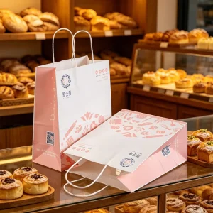 Customized Logo Design Gift Packaging Bags Christmas Day Paper Bags Shopping Kraft Paper Bags with Handle for Storing Items