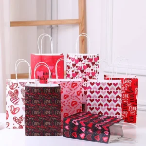Customized Logo Design Shopping Kraft Paper Bags Gift Packaging Bags Luxury Paper Bags with Handle for Storing Items