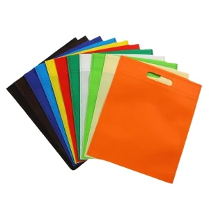 Customized Logo Durable Punched Holes Shopping Bags for Promotional Gift & Craft Use Non-woven Flat Pouches Garment Bags