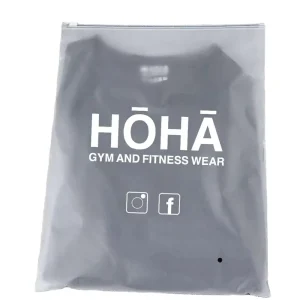 Customized Logo Eco Friendly Frosted Zipper PE Plastic Cloth Packing Bags Dust Proof Solution for Clothing Fur Socks Storage