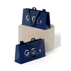 Customized Logo Gift Art Paper Tote Shopping Bag Packaging Kraft Clothes Shoes Paper Bag Gift Packaging With Handle