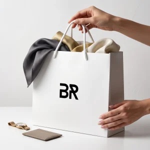 Customized Logo Premium Retail Shopping Paper Bag Luxury Garment Gift Packaging Bags Sustainable Kraft Paper Bag
