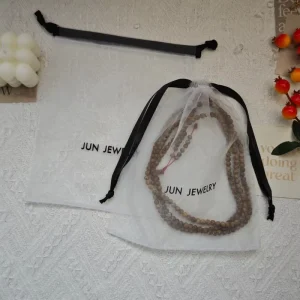 Customized Logo Printed Organza Wedding Gift Bag Beauty Organza Jewelry Pouch OEM ODM