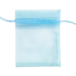 Customized Logo Transparent Organza Cosmetic Storage Bags Pouch 22 Colors for Gift Packaging
