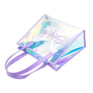 Customized Logo Waterproof Good Quality Popular Fashionable Trendy Multiple Purposes Holographic PVC Shoulder Bags