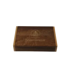 Customized Luxury Gift Glossy Bamboo Solid Wood Box Golden Hinge Jewellery Storage Box