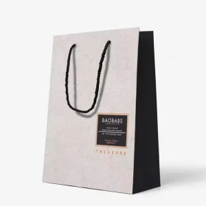 Customized Luxury High Quality Thick Art Paper Gift Bag for Clothing Features Ribbons Socks Customized Logos Laminated