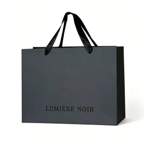 Customized Luxury Matte Laminated Biodegradable Recycled Materials Square Bottom Paper Bags Ribbon Handles Logo Printing Craft