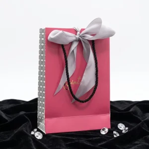 Customized Luxury Paper Shopping Bags With Your Own Logo Handmade Fancy Print for Jewelry & Retail Packaging