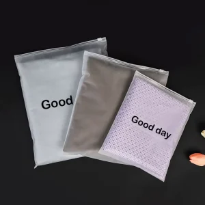 Customized Matte Frosted White Zip Lock Bag Biodegradable Packing Clothes Plastic Packing Zipper Bags with Logo