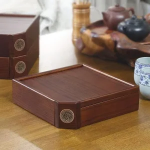 Customized Multifunctional Wooden Gift Box for Tea Storage Organizing and Display Integrated Design Eco Friendly Bamboo Product