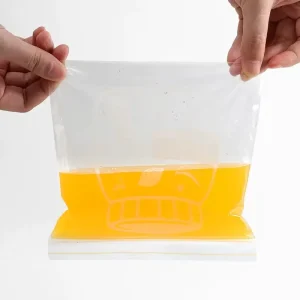 Customized Plastic PE Double Zip Lock Food Storage Bag Reclosable Zipper Bag