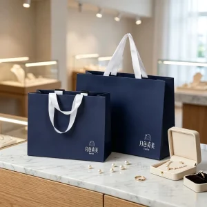 Customized Print Luxury Gift Paper Shopping Bag Packaging Paper Bags with Your Own logo ForJewelry
