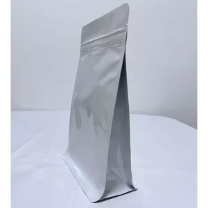 Customized Printed White Aluminum Foil Coffee Bag with Reusable Design butterfly One Way Breathable Valve Zipper Upright Bag