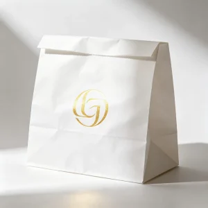 Customized Printing Recyclable and Degradable Clear Front Kraft Paper Stand Up Pouch with Zip Lock Self Standing Bag