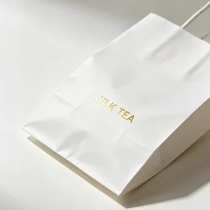 Customized Recyclable Food Packing Bag Coffee Shop Kraft Paper Bag Brown Fast Food Restaurant Paper Bags With Handle