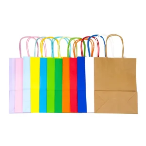 Customized Recyclable Kraft Paper Bag Shopping Bag Gift Bag With Handles
