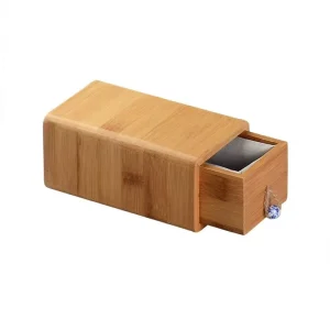 Customized Recyclable Timber Rectangle Bamboo Container Handmade Wooden Calligraphy Seal Box Signature Stamping Varnishing Boxes