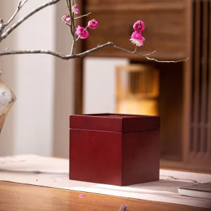 Customized Retro Luxury Bamboo Box Multi-Purpose Display Case for a Single Tea Cup Jewelry Watch Storage and Collector Items
