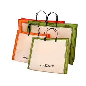 Customized Reusable Eco Friendly Non Woven Fabric Grocery Shopping Bags Vest Laminated PP Coated Handbags for Supermarket Custom