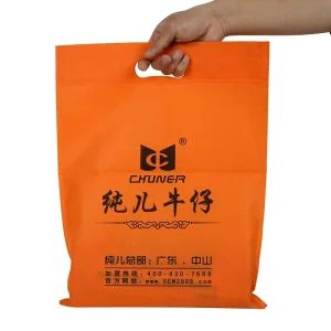 Customized Reusable Recycled Shopping Die Cut Non Woven Supermarket Bag with Printing Logo