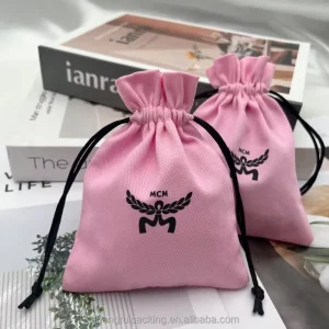 Customized Soft Lightweight Twill Cotton Bag Drawstring Cotton Fabric Jewelry Dust Bag Fashion Jewelry Storage Pouch Bags