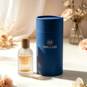 Customized Special-Shape Perfume Glass Bottle Set 30ml 50ml 100ml Plastic Cover Gift Screen Printed