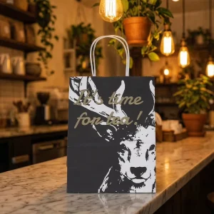 Cute Cartoon Animal Paper Bag Durable Stylish Eco Friendly Kraft Paper Bag for Gift Packing Children Party With Handle