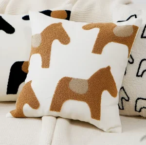 Cute Children Canvas Pillowcase Design Nordic Minimalist Instagram style Living Rooms Light Luxury Cushions