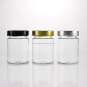 Cylinder Wide Mouth 75ml 106ml 212ml 314ml 380ml 500ml Ergo Elena Glass Honey Jar Jelly Jam Food Container Storage Jar